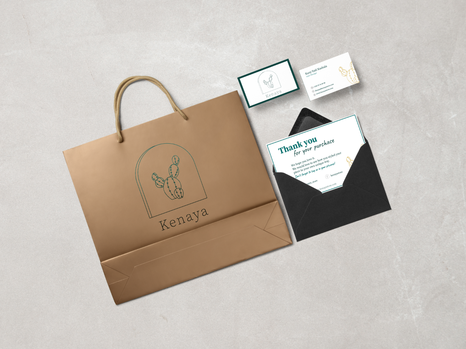 Packaging Design : business card, paper Bag 
